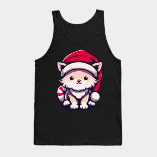 Cute Santa Cat Tank Top